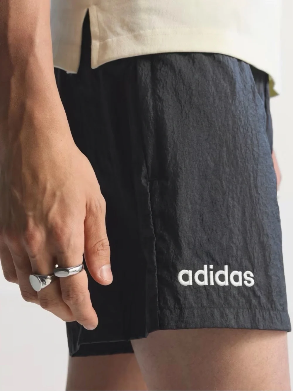 adidas Black Men’s Athletic Shorts with White WorldCup USA 94 Patch